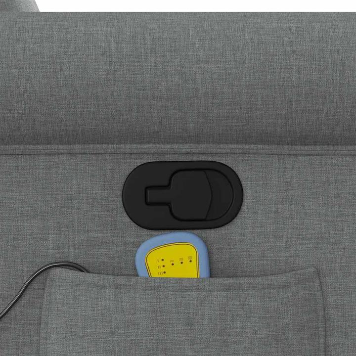 Immagine prodotto vidaXL Poltrona massaggiante in tessuto grigio scuro Poltrona TV massaggiante