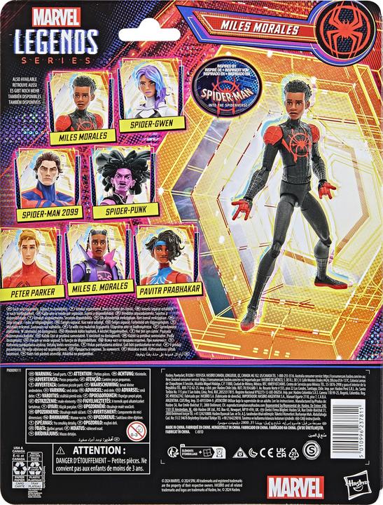 Produktbild Hasbro Spider-Man: Across the Spider-Verse Marvel Legends Actionfigur Miles Morales 15 cm
