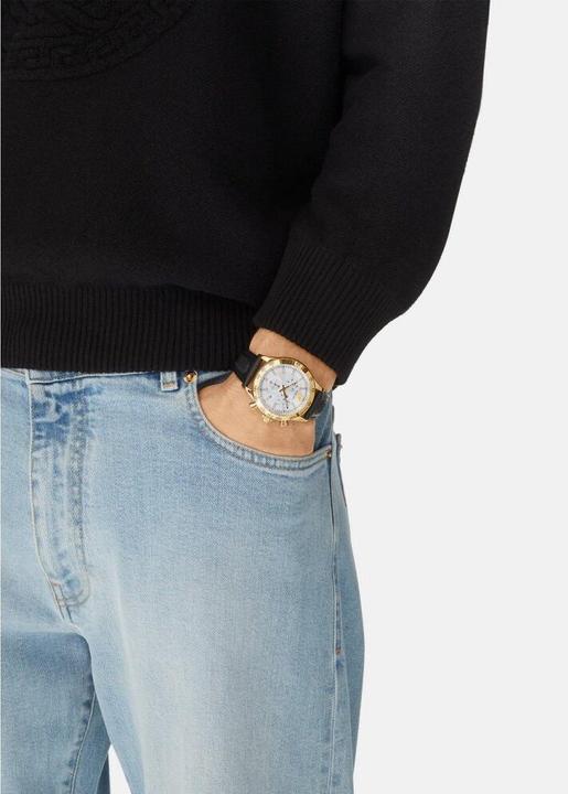 Actual product image Versace Hellenyim Chrono (Chronograph, Analogue wristwatch, 44 mm)