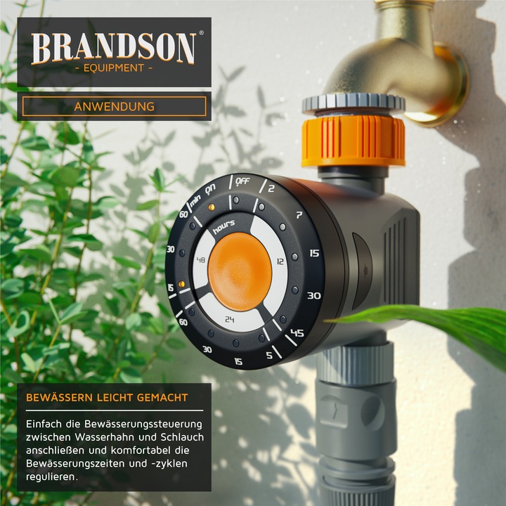 Immagine prodotto Brandson Controllo dell'irrigazione, computer elettrico per l'irrigazione, timer, adattatore da 1/2" e (Computer per l'irrigazione)