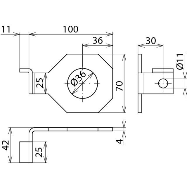 Thumbnail - Dehn Anschlussbügel IF1 abgewinkelt 923336, SAT Zubehör