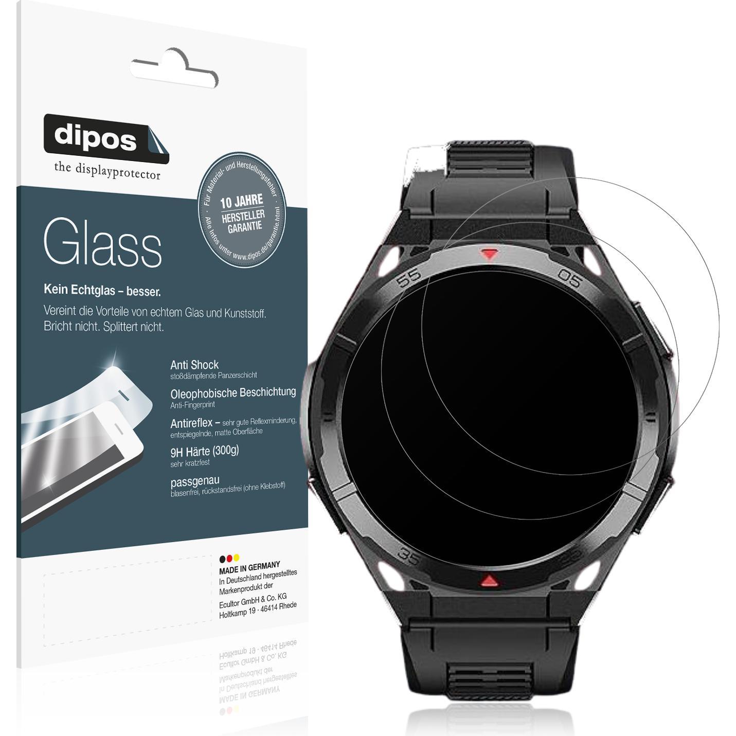 Dipos Anti-Shock Displayschutz Matt 9H, Smartwatch Schutzfolie, Transparent