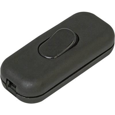 Kopp, Schnurschalter, 191305001 Schnurschalter mit Zugentlastung Schwarz 1 x Aus/Ein 2 A 1 St.