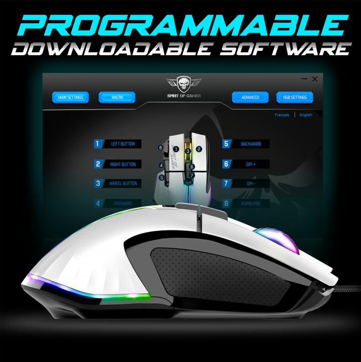 Produktbild Spirit Of Gamer Maus mit Kabel PRO-M5 (Kabelgebunden)