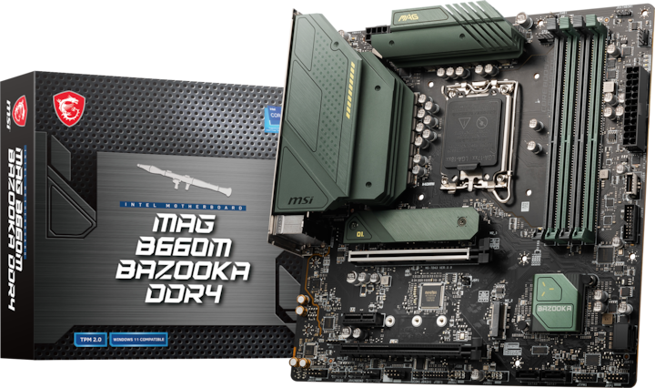 Image du produit MSI MAG B660M BAZOOKA DDR4 (LGA 1700, Intel B660, mATX)