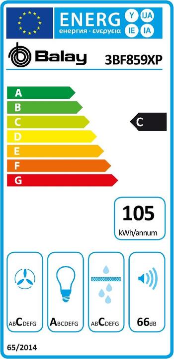 Etichetta energetica Balay 3BF859XP (Sottostruttura cappuccio)