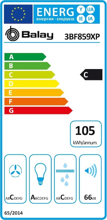 Energie-Label Balay 3BF859XP (Unterbauhaube)