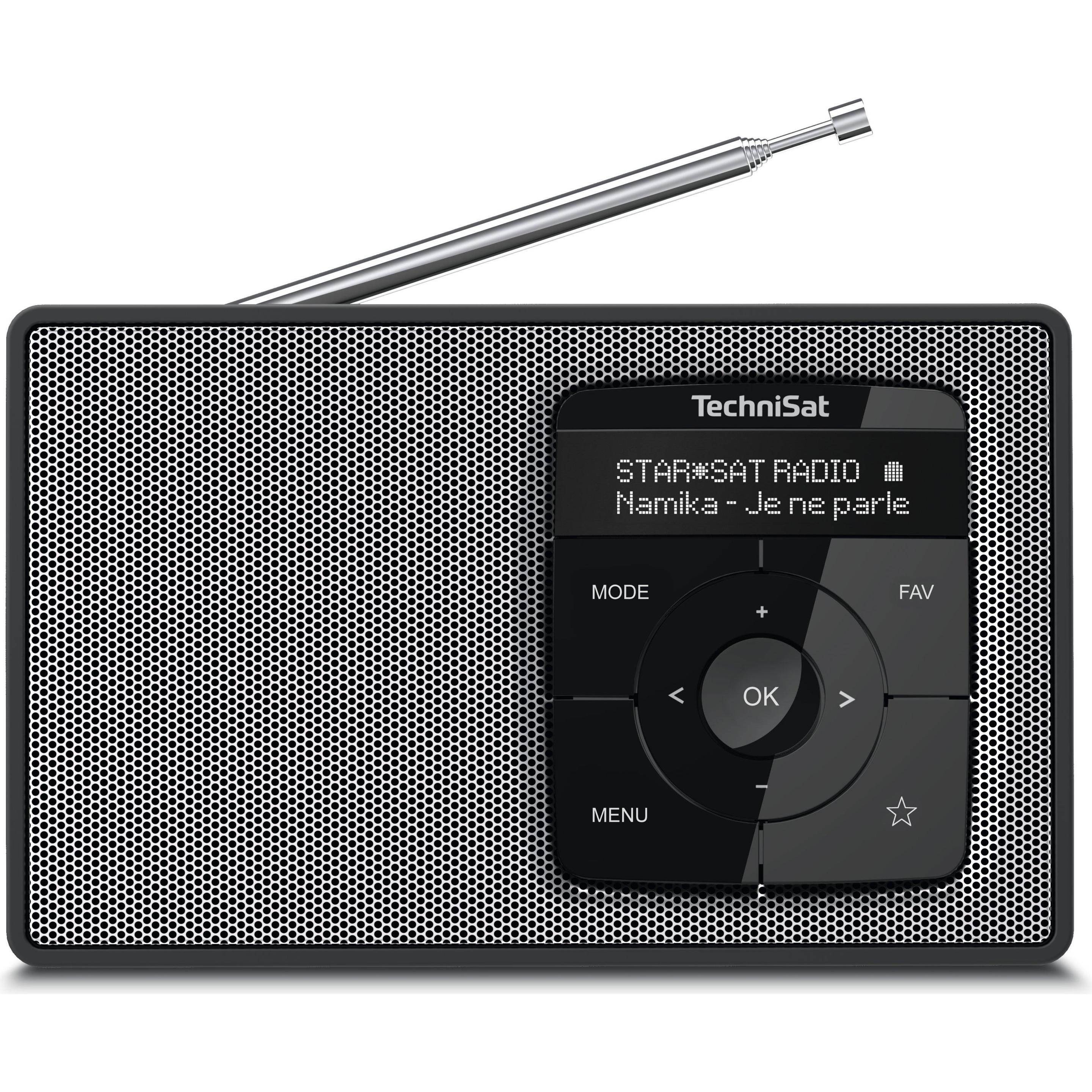 TechniSat DigitRadio 2 (DAB+, FM, Bluetooth), Radio, Schwarz, Silber