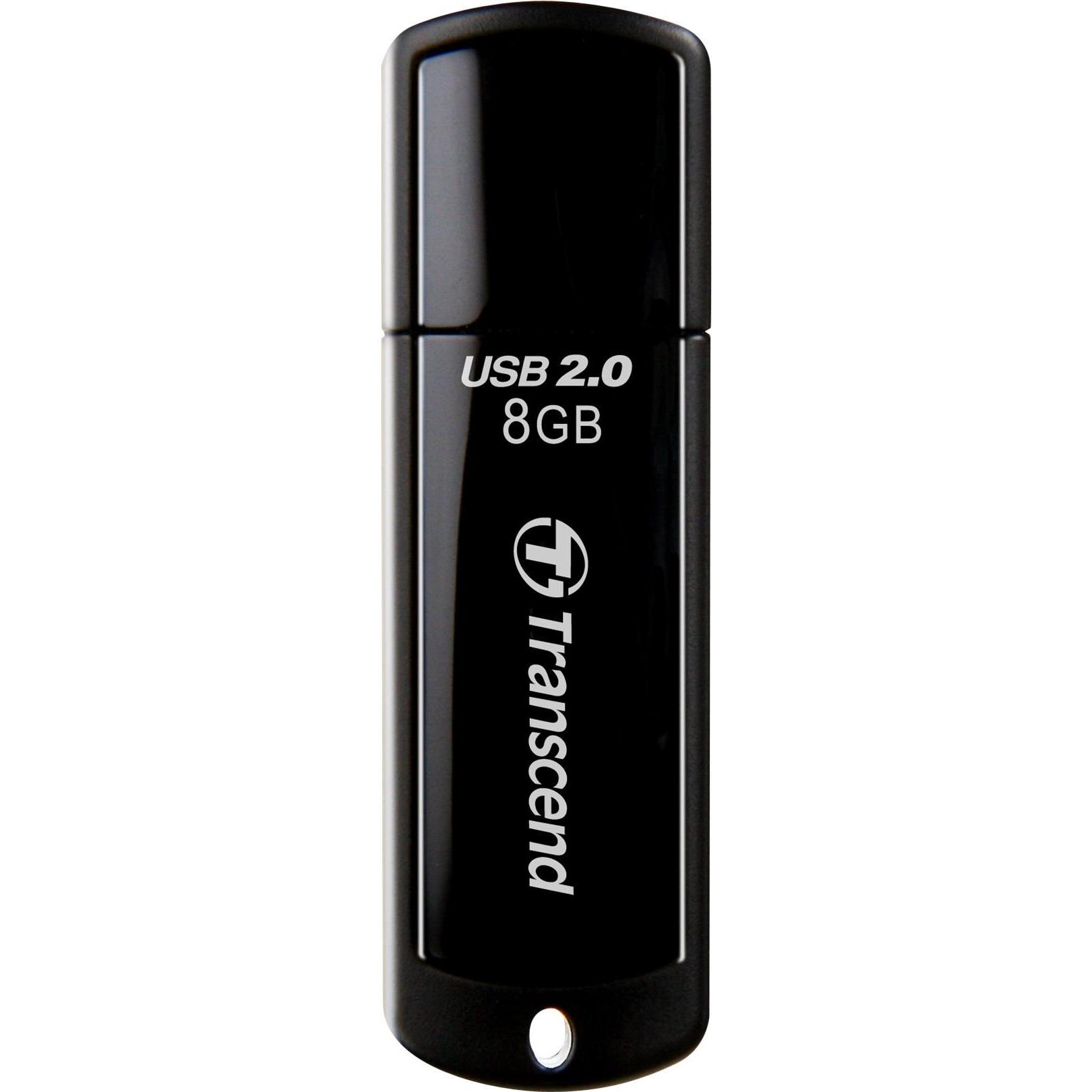 Transcend TC JetFlash 350 (8 GB, USB-A, USB 2.0), USB Stick, Schwarz