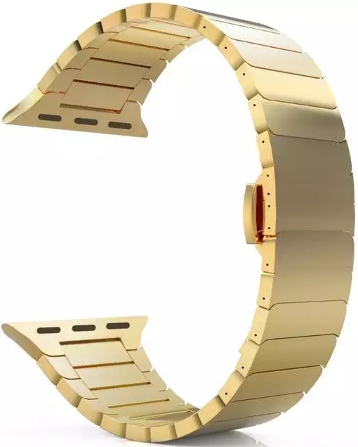 Ferryxpress Elegante bracciale in alluminio per orologio (42/44/45/49mm) - Oro (42 mm, 44 mm, 45 mm, 49 mm, Acciaio inossidabile)