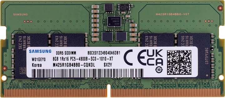 Image du produit Origin Storage SAMSUNG 8GB DDR5 4800MHZ (1 x 8GB, 4800 MHz, RAM DDR5, SO-DIMM)