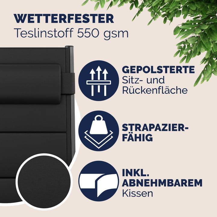 Image du produit Casaria Ensemble de chaises de jardin