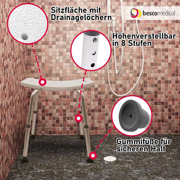 Produktbild Besco Duschhocker, Classic (150 kg)