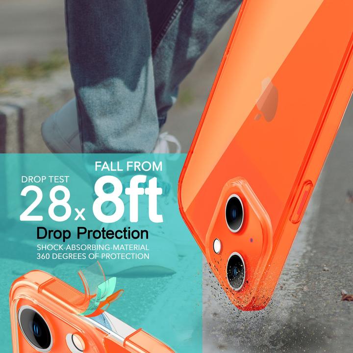 Actual product image Nalia Clear Transparent Neon Silicone Sleeve (Apple iPhone 14)