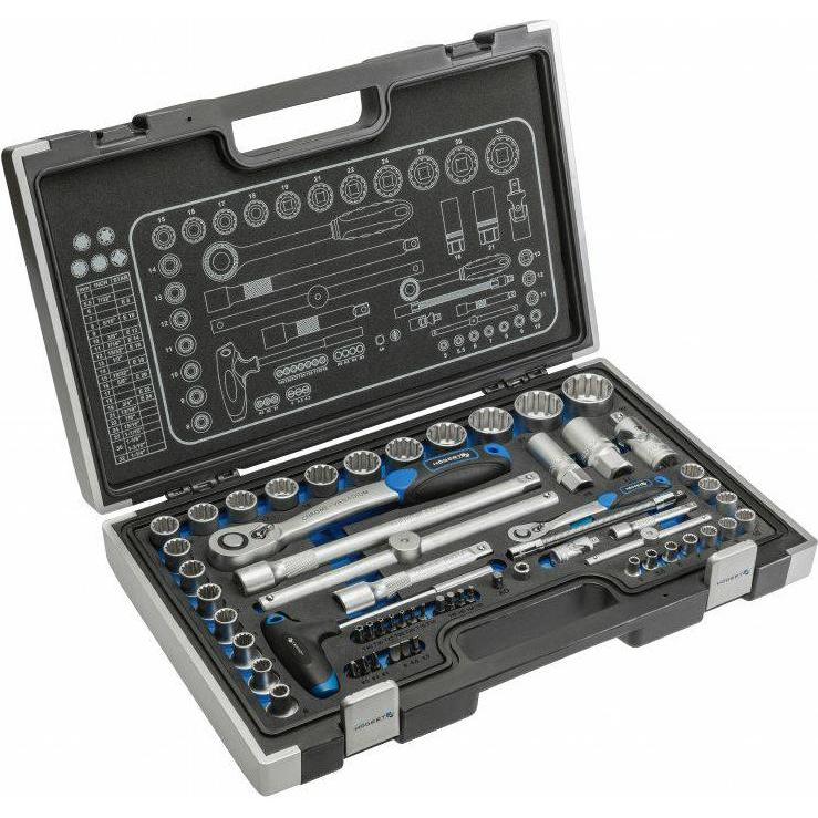 Högert, Cassetta degli attrezzi, Set di utensili, 60 pezzi. (60 pezzi)