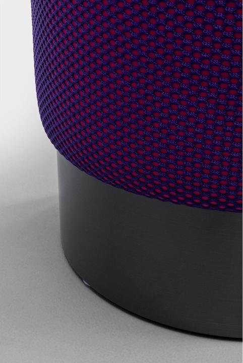 Actual product image Kare Design Stool Jody Purple Mesh Black Ø35cm