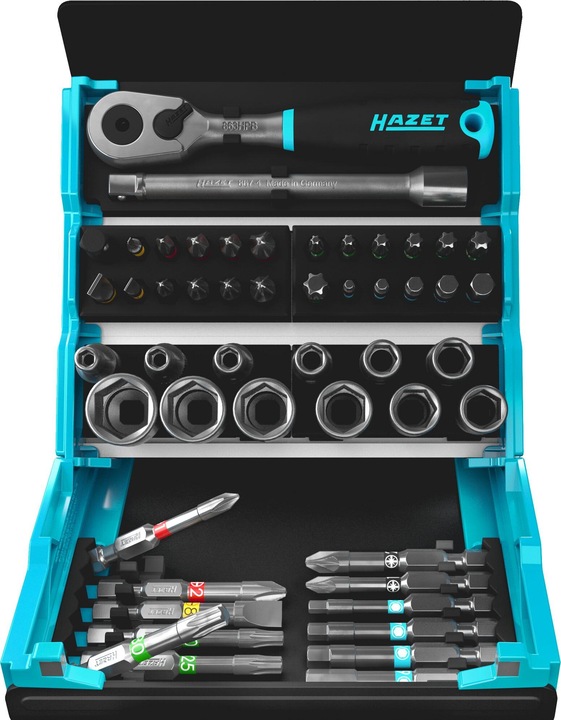 Produktbild HAZET SmartCase Steckschlüssel Satz 2200SC-2 ∙ Sechskant6,3 (1/4 Zoll), Vierkant6,3 mm (1/4 Zoll) ∙… (25 mm)