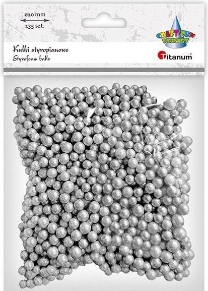 Image du produit Titanum Styroporkugeln 5/7mm 135 Stück, Silber
