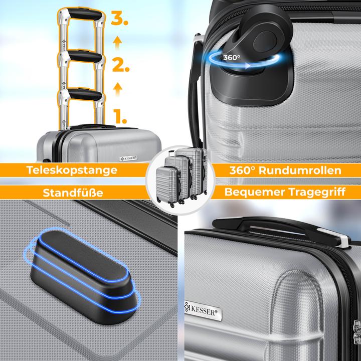 Image du produit Kesser 4-teiliges ABS-Hartschalenkofferset (34 l)