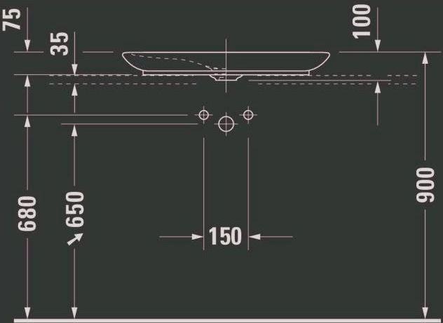 Produktbild Duravit Aufsatzbecken PURAVIDA o ÜL HLB 700x420mm geschli o HL weiss WG (420 mm, 700 mm)