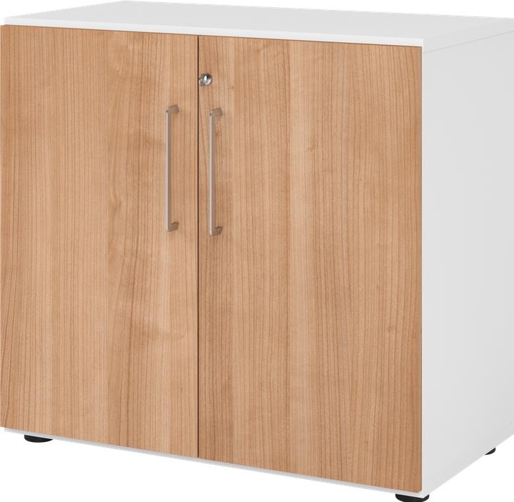 Produktbild Hammerbacher Regal/Türen 2OH 928T2 Weiss/Nussbaum