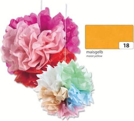 Actual product image Folia Tissue paper, (W)500 x (H)700 mm, 20 gsm, maize yellow (20 g/m², 5x)
