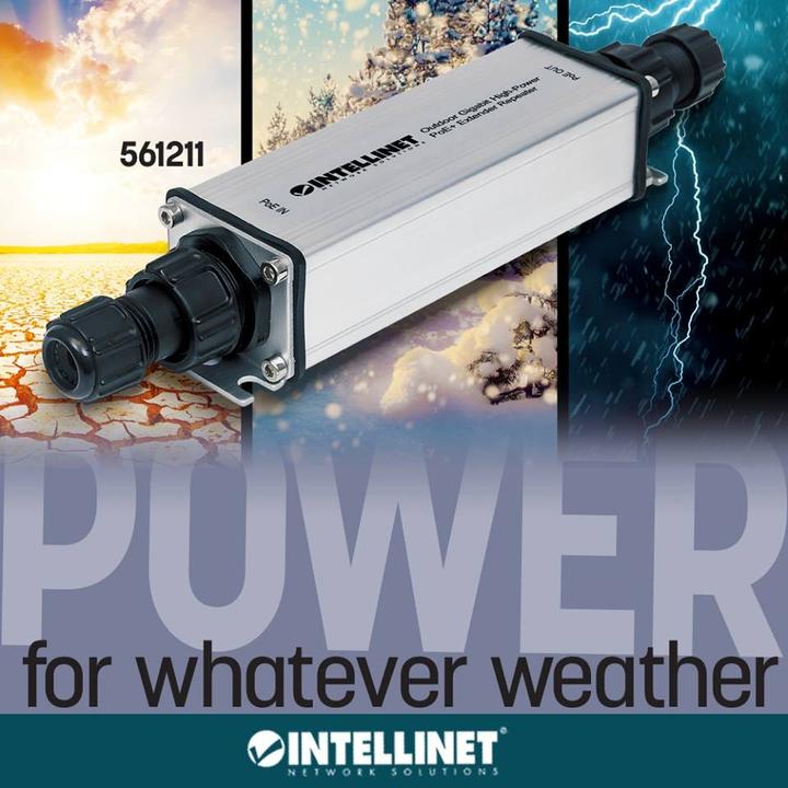 Produktbild Intellinet PoE+ Extender Repeater, IEEE 802.3af/at/ab/u, RJ-45 102. (Extender)