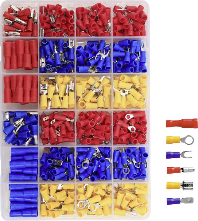 Actual product image Tru Components TC-12888380 Quetschverbinder-Sortiment 0.5 mm² 2.5 mm² 500 St.