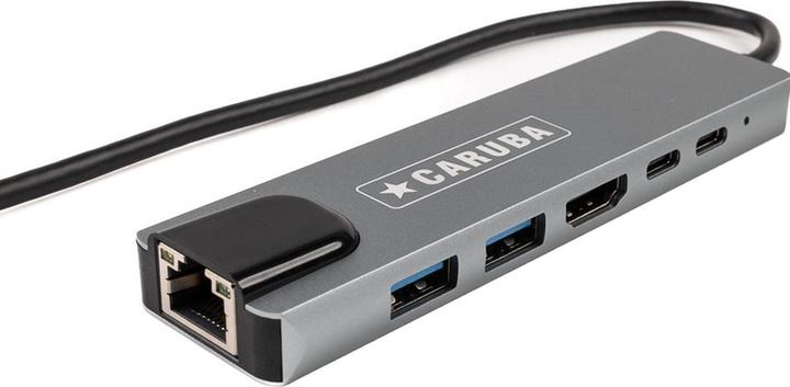 Productafbeelding Caruba 6 in 1 USB C Hub met Ethernet (USB-C, 6 ports)