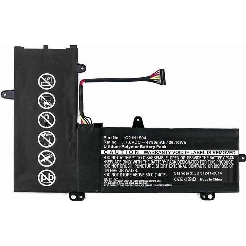 CoreParts Laptop Battery for Asus (1 Zellen, 4750 mAh), Notebook Akku, Schwarz