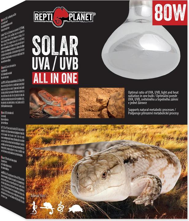 Repti Planet Lampada per terrario a luce solare con UVA e UVB 80 W (UVB, UVA)