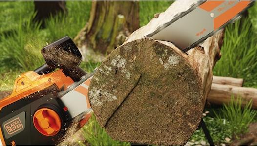 Image du produit Black & Decker Tronçonneuse de 2200 watts, longueur de guide de 45 cm, tendeur de chaîne sans outil (Tronçonneuse électrique)