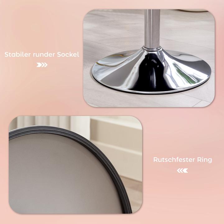 Actual product image Homcom Barhocker Polyester, Stahl Rosa