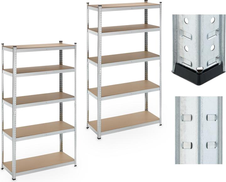 Actual product image Relaxdays 2x heavy duty shelving
