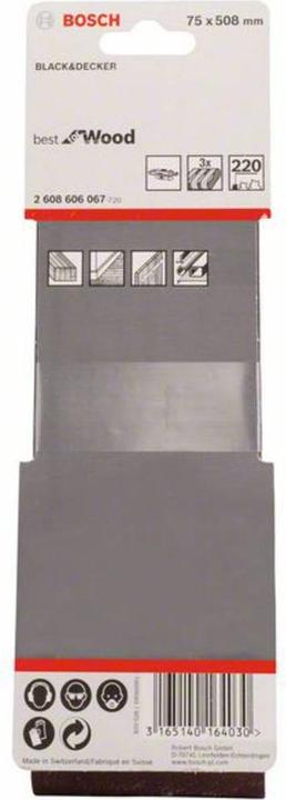 Image du produit Bosch Professional Zubehör PRO X440 bande abrasive, 75 x 508 mm, G220 (220)