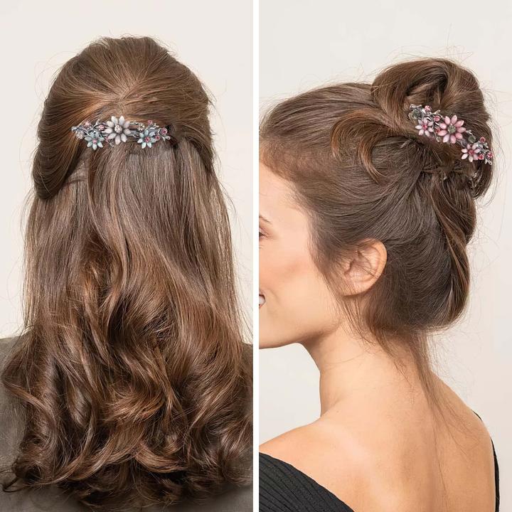 Produktbild Activity Board 2 Stück Elegante Haarspangen Exquisite Blume Kristall Haarspangen Vintage (2 Stk.)