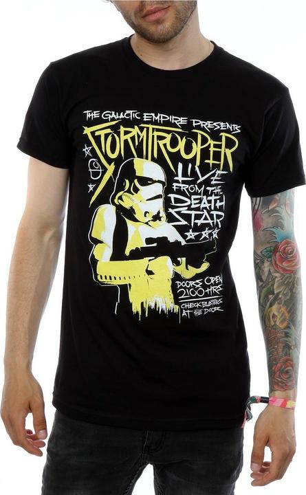 Actual product image Star Wars Mens Stormtrooper Rock Poster T-Shirt (M)