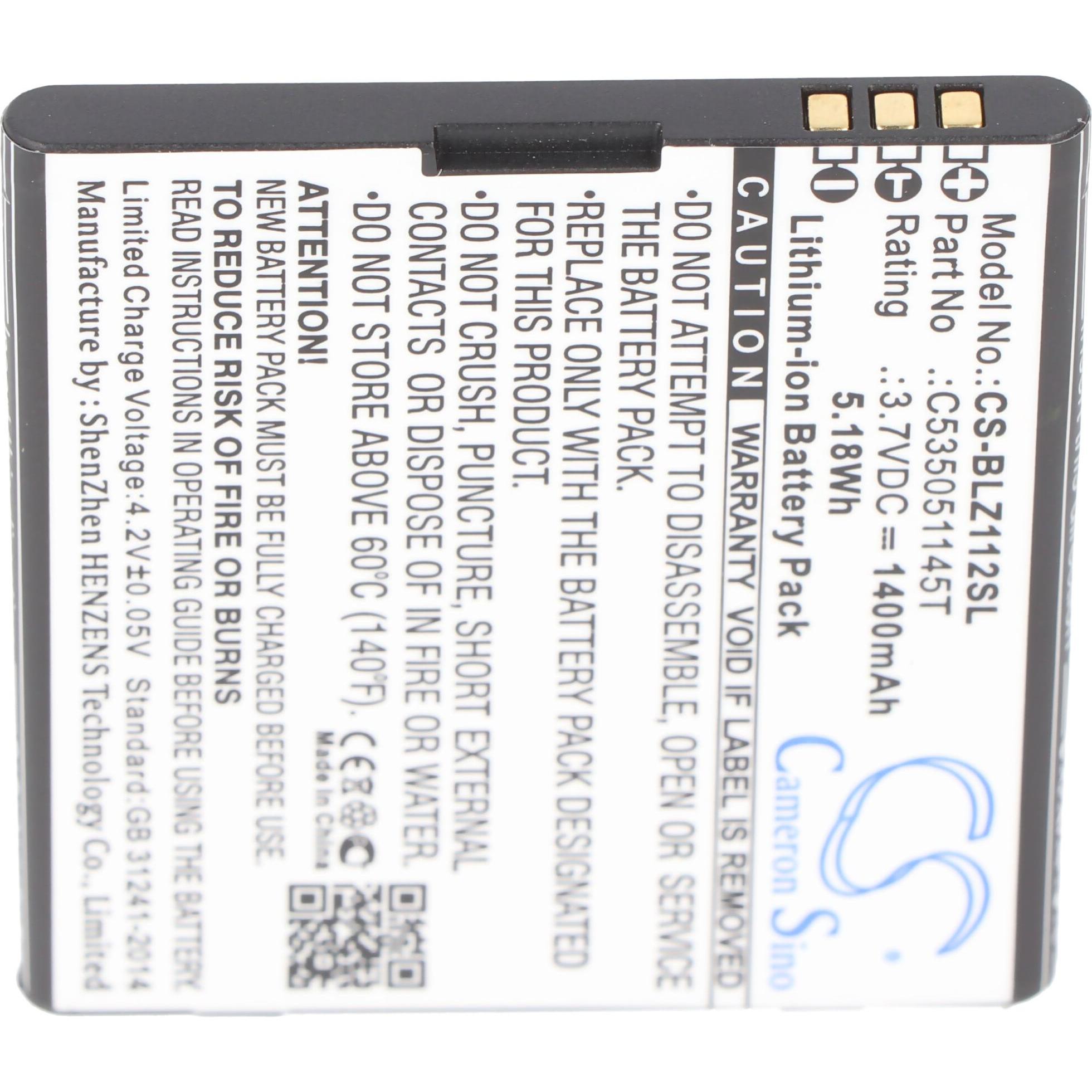 XCell Akku passend für Blu Yezz, Blu YZ1120 Akkutyp C535051145T, 1400mAh 3.7V, Smartphone Akku