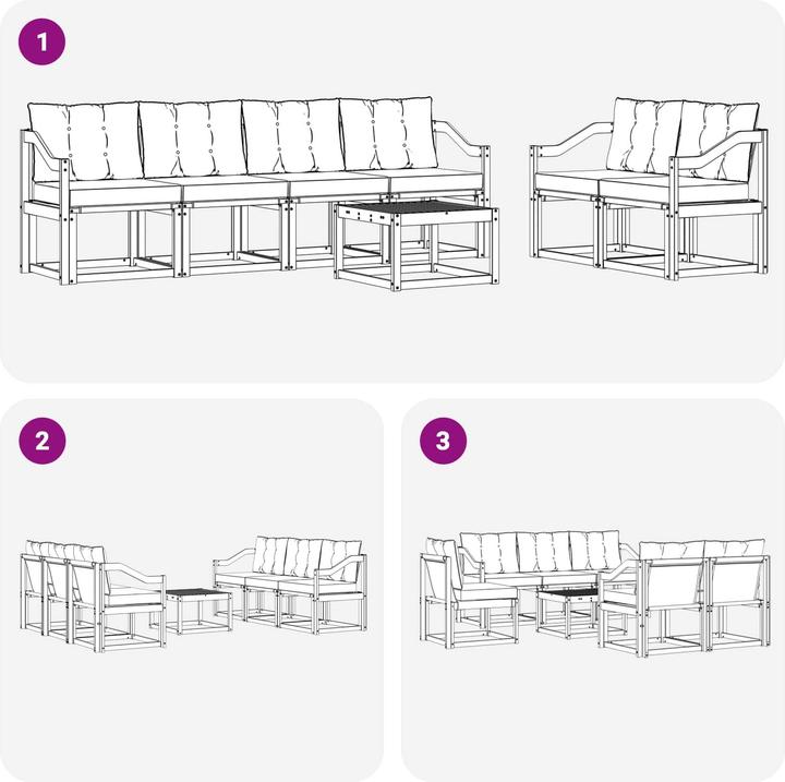Produktbild vidaXL Outdoor-Sofa