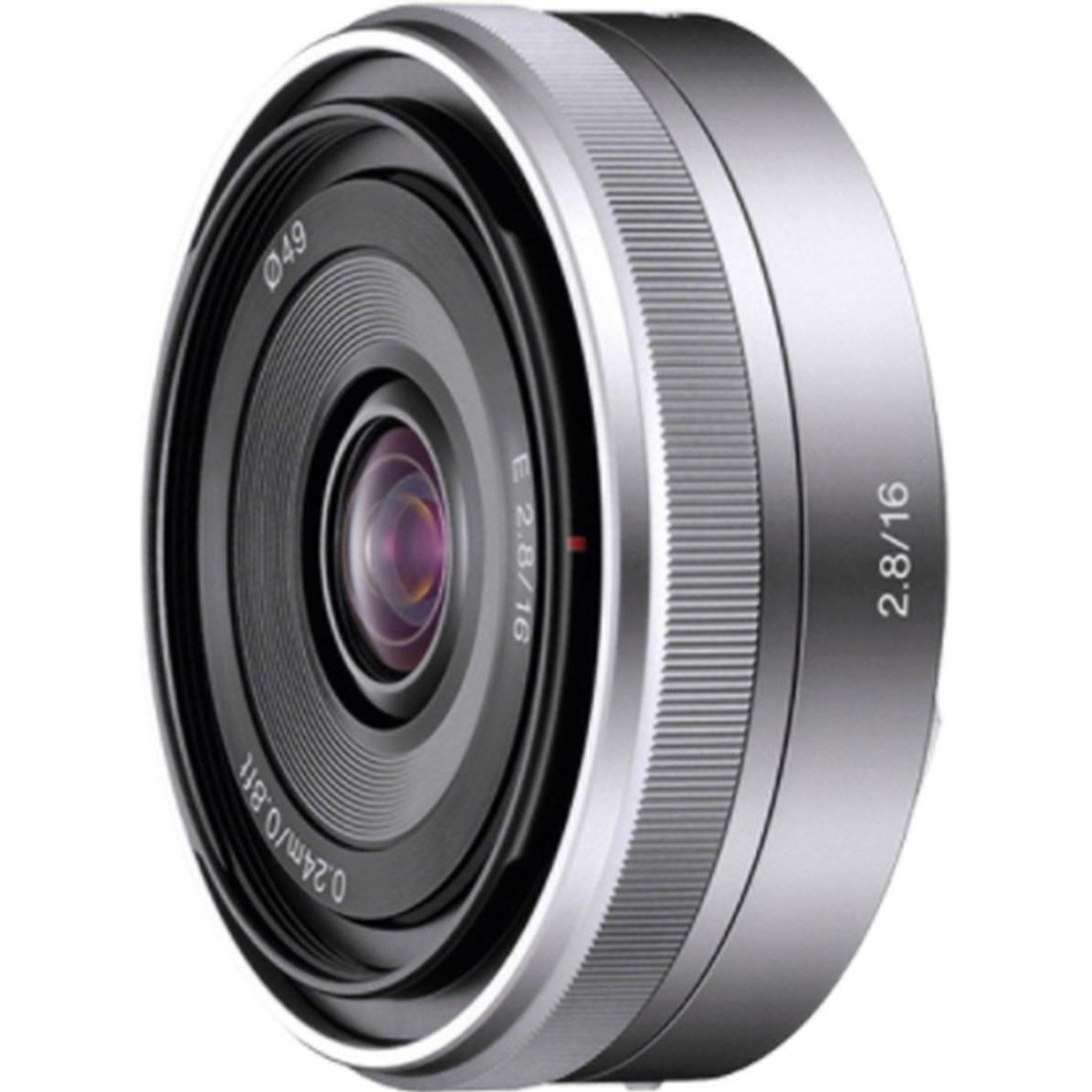 Sony E 16mm f/2.8 (Sony E, APS-C / DX), Objektiv, Silber