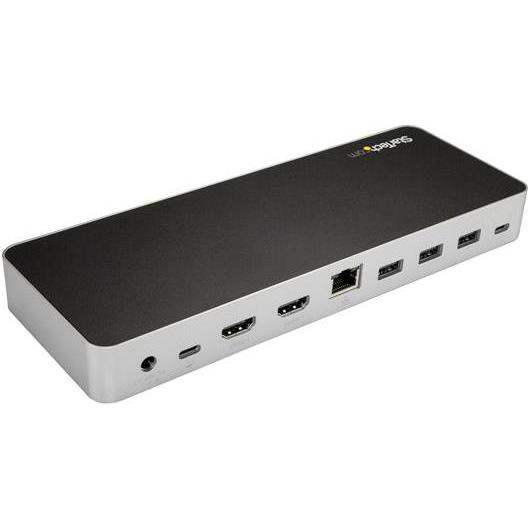 Thumbnail - StarTech Dual USB C Dock - Windows - Pd (USB-C, 5 Ports), Dockingstation + USB Hub, Schwarz, Silber