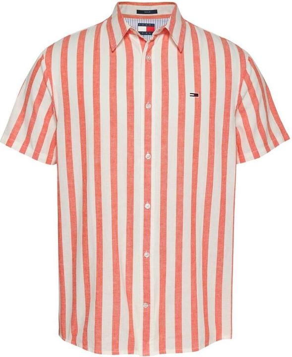 Immagine prodotto Tommy Jeans Camicia A Strisce Lino Maniche Corte Uomo (L)