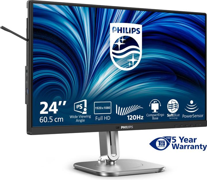 Actual product image Philips 24B2N4200/00 60,45cm 23,8Zoll 1920x1080 VGA HDMI DP USB (1920 x 1080 pixels, 23.80")