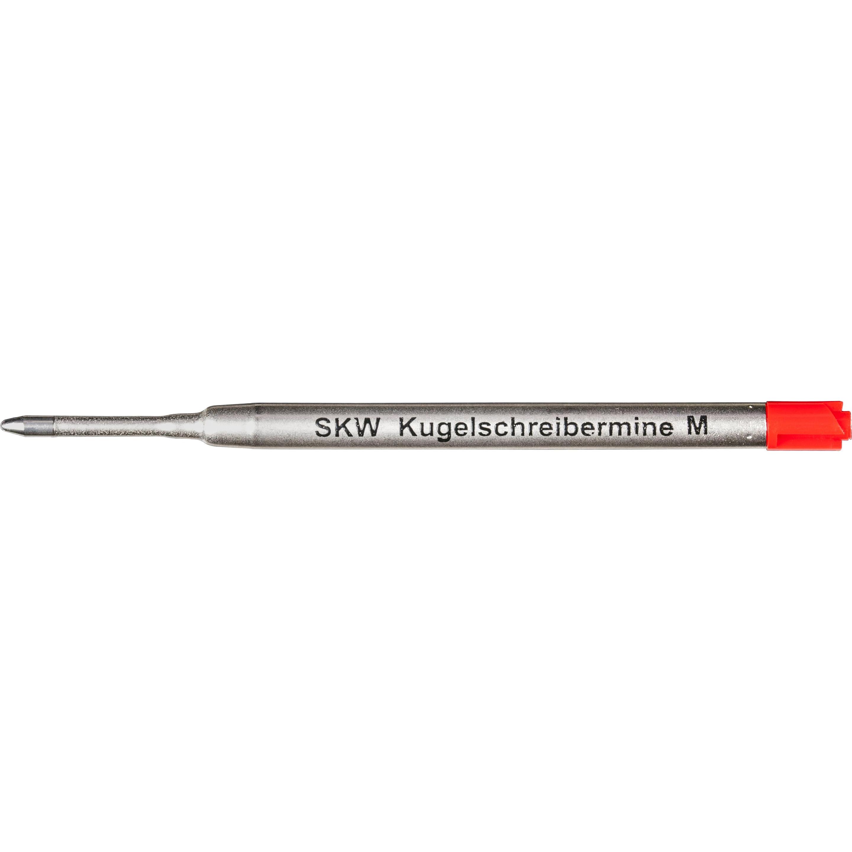 SKW solutions, Ersatzpatrone, Kugelschreibermine rot, Strichstärke: M (Rot)