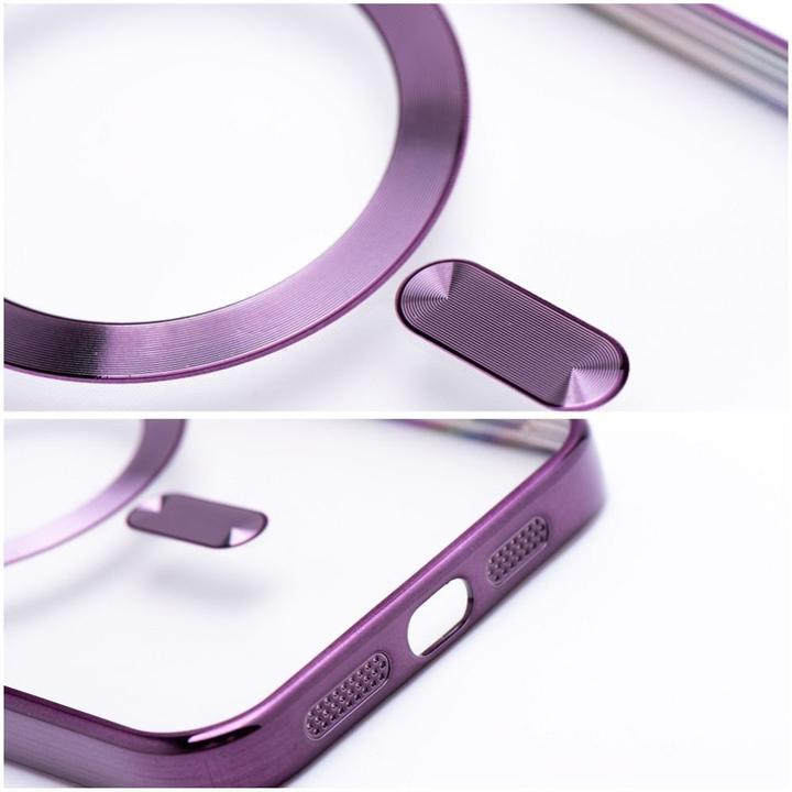 Actual product image OEM Back panel cover ELECTRO MAG COVER case compatible with MagSafe for IPHONE 12 deep purple (Apple iPhone 12)