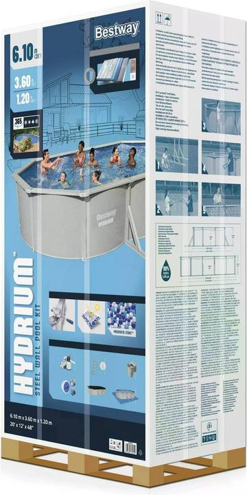 Image du produit Bestway Pool Hydrium Komplett-Set 610 x 366 x 122 cm (610 x 366 x 122 cm)