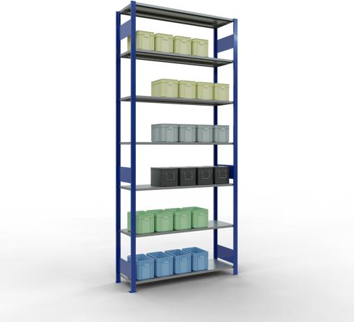 Image du produit Schulte Lagertechnik Système d'étagères de base MULTIplus150 sans boulons avec longerons.