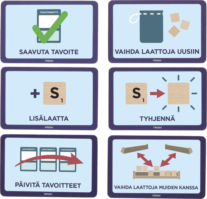 Actual product image Mattel Scrabble Wood Edition Board Game (Finnish, 2 - 4 Players)