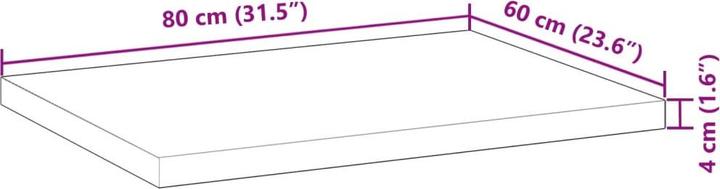 Produktbild vidaXL Schreibtischplatte Ölbeschichtung Akazie (80 x 60 x 4 cm)