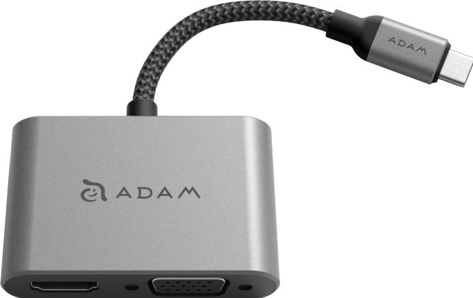 Produktbild Adam Elements USB-C auf HDMI/VGA Adapter (USB Typ-C, 14.50 cm)